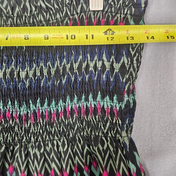 Smocked Strapless Tiered Maxi Dress Whimseygoth Dress Cotton with Lace Trim Sz M - Picture 3 of 6